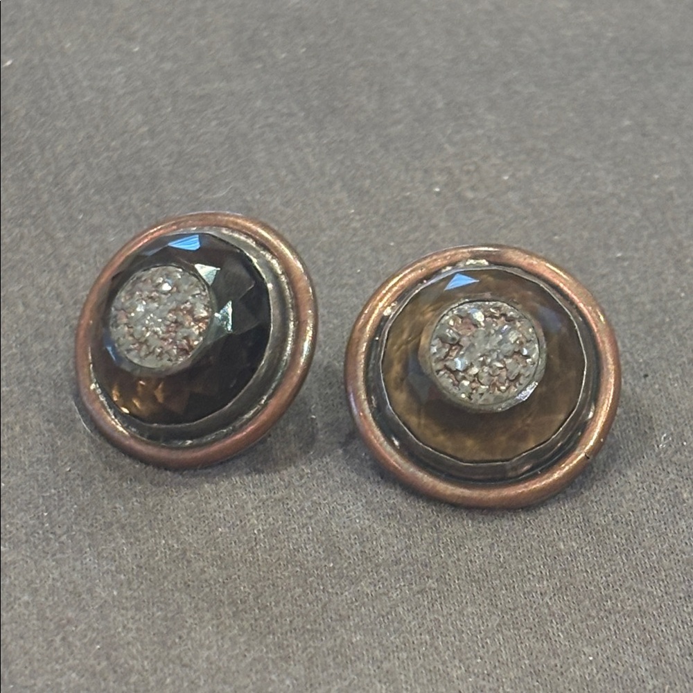 Amy Kahn Russell Sterling and stone earrings.